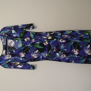 Wrap Blue floral dress